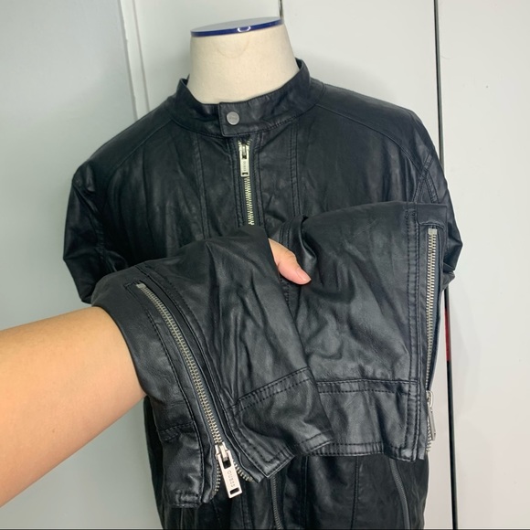 Guess Men’s faux-leather jacket XXL Black - Picture 9 of 14